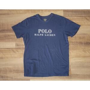 Polo Ralph Lauren Men's Blue Logo Graphic Print Crew-Neck T-Shirt